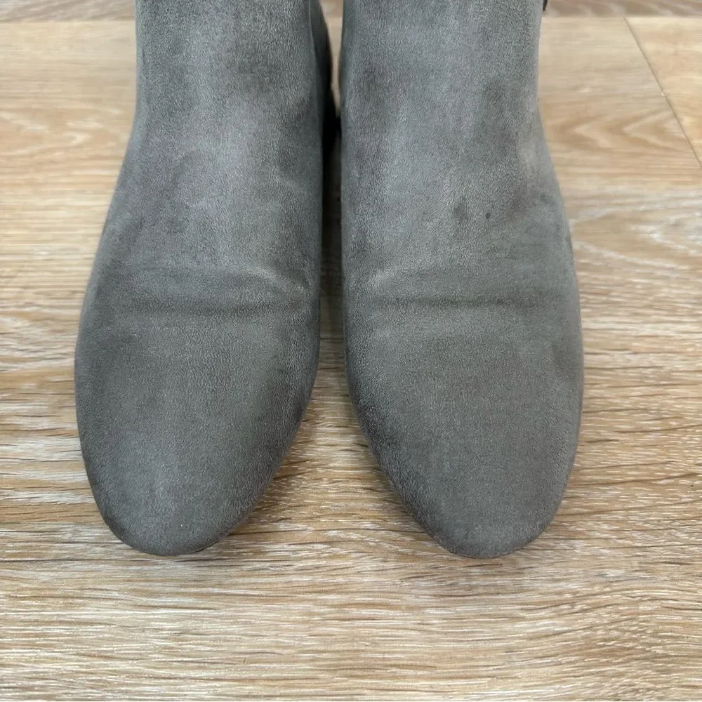 Zara Basic Collection Gray Suede Ankle Boots, Size 5